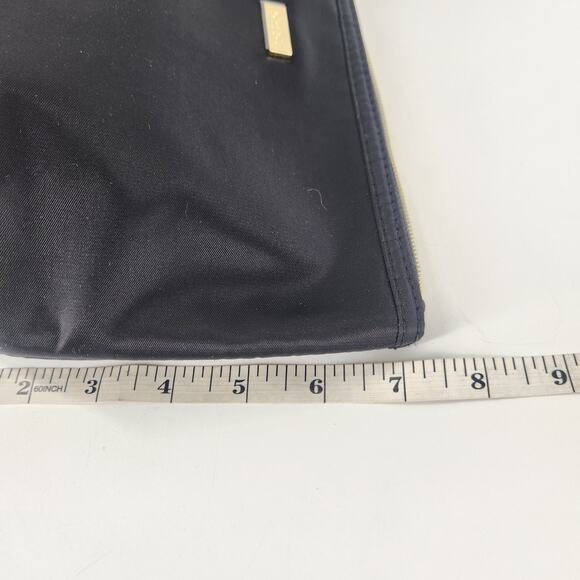 Tarte Black Cosmetic Makeup Bag Pouch W/ Pink Tassel Gold Plated Small Clutch - Picture 6 of 6